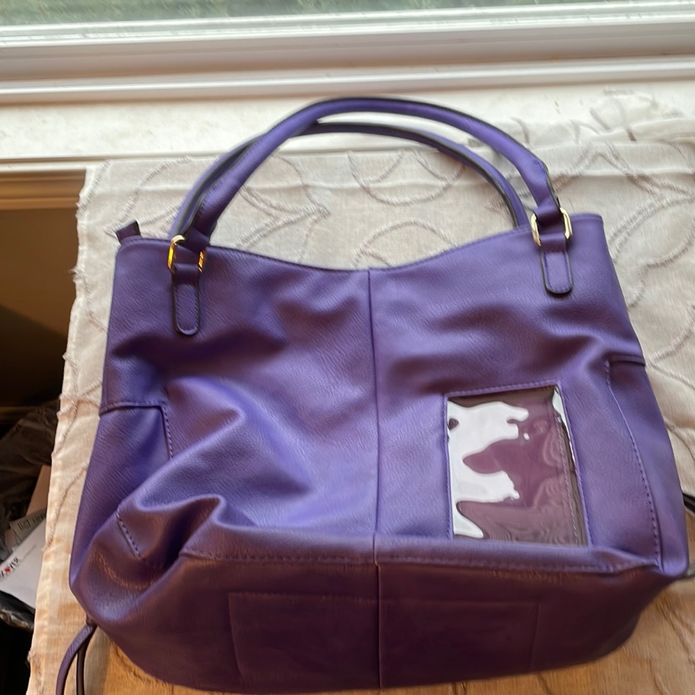 Purple fashion large handbag purse